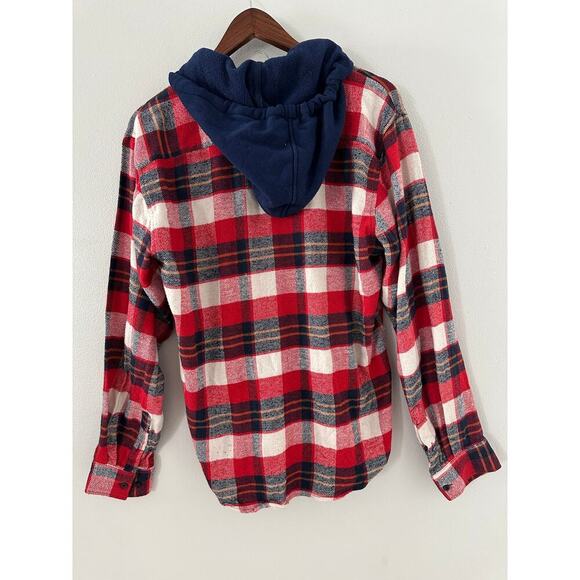 Aeropostale Hooded Flannel Button Down sz Large - Picture 2 of 4